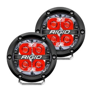 Picture of 360-SERIES 4" LED OE OFF-ROAD FOG LIGHT SPOT BEAM RED BACKLIGHT|PAIR